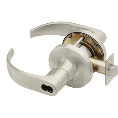 Falcon Grade 1 Storeroom Cylindrical Lock, SFIC Prep Less Core, Quantum Lever, Standard Rose, Satin Nickel T581BD Q 619